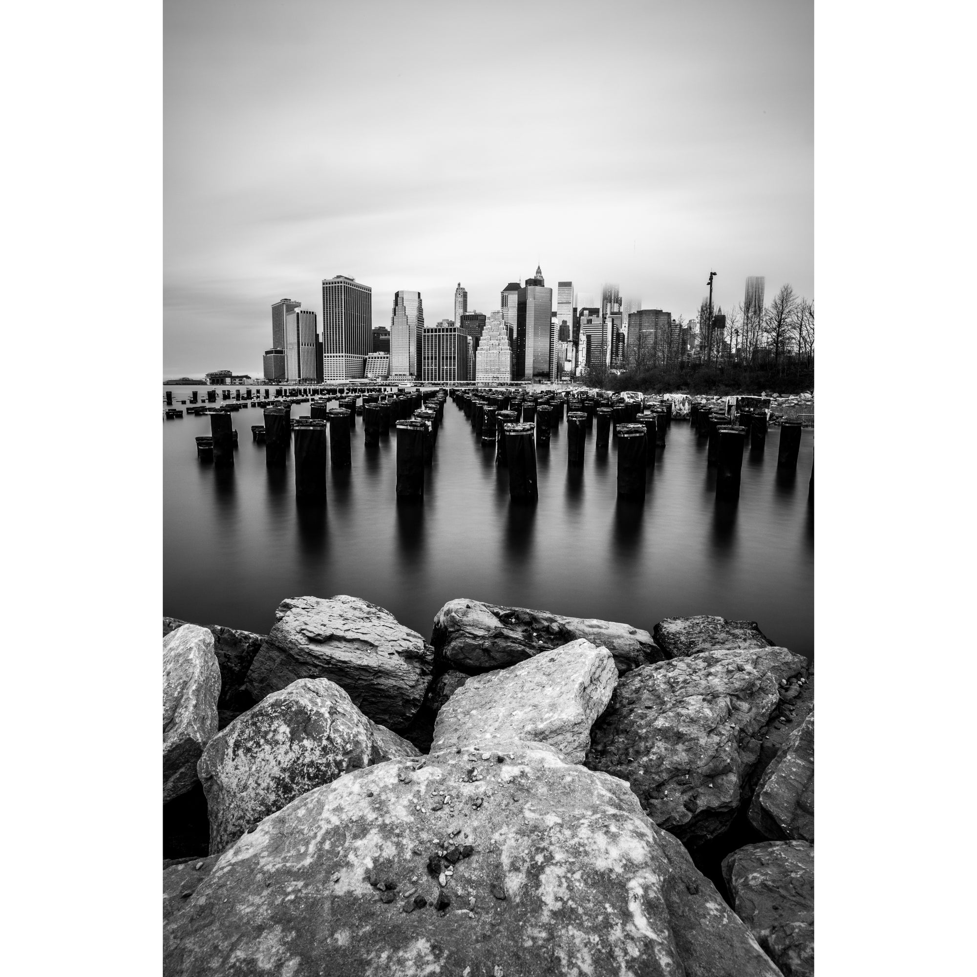 The Downtown Skyline Black & White | NYC